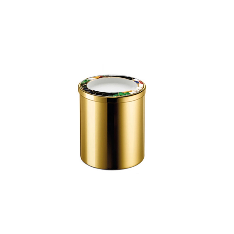 91415/OC Gaudi Round Diş Fırçalık,Tezgah Üstü - Altın/Renkli