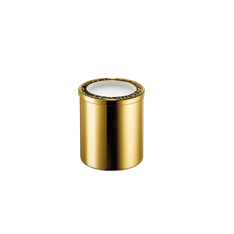 91415/ON Gaudi Round Tumbler Holder, Countertop - Gold/Black