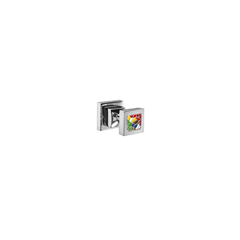 85202/CRC Gaudi Square Robe Hook - Chrome/Colored
