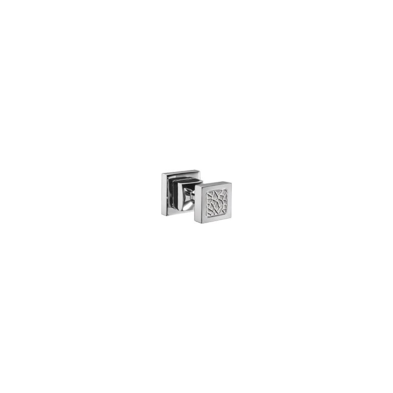 85202/CRI Gaudi Square Robe Hook - Chrome/White