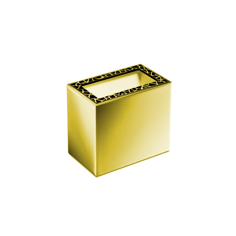 Omega Gaudi Square - 91418/ON - Gaudi Square Tumbler Holder, Countertop - Gold/Black