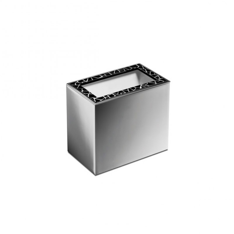 Omega Gaudi Square - 91418/CRN - Gaudi Square Tumbler Holder, Countertop - Chrome/Black