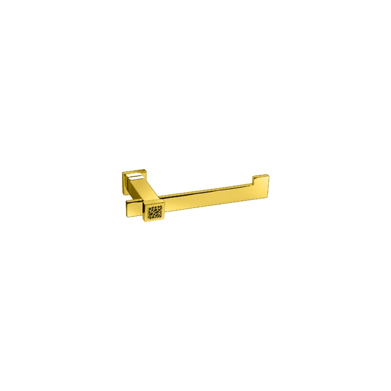 85210/ON Gaudi Square Toilet Roll Holder, Open - Gold/Black