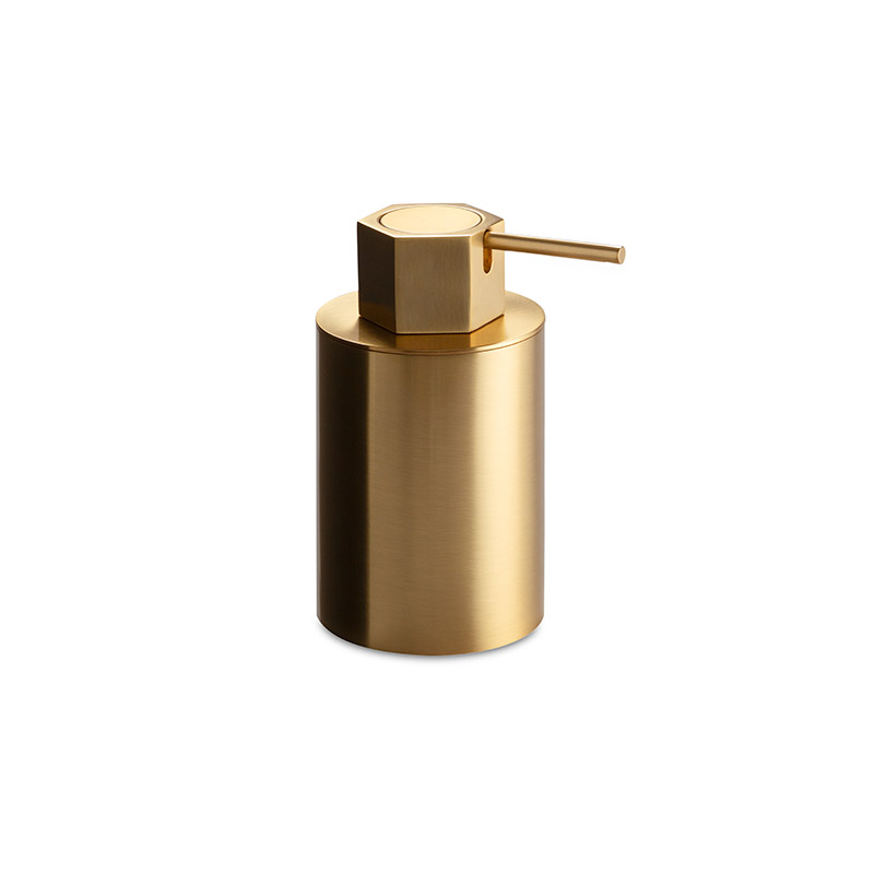 Omega Geometric - 90494/SO - Geometric Soap Dispenser, Countertop - Matte Gold