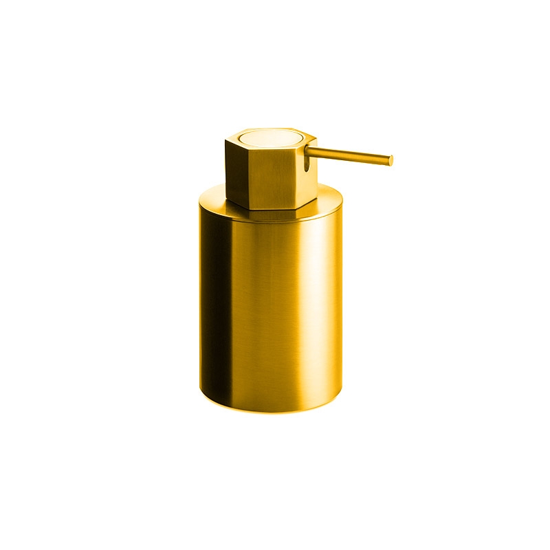 90494/O Geometric Soap Dispenser, Countertop - Gold