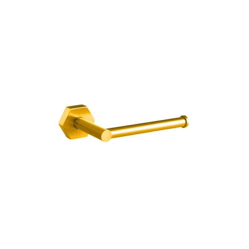 85490/O Geometric Toilet Roll Holder, Open - Gold