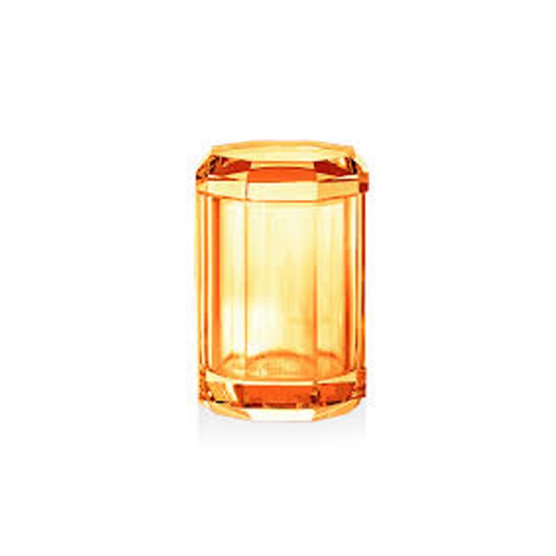 Omega Kristall - KRBMD/A - Crystall Cotton Pad Jar, Countertop - Amber