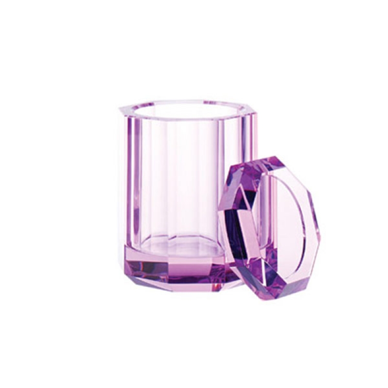 Omega Kristall - KRBMD/V - Crystall Cotton Pad Jar, Countertop - Lilac