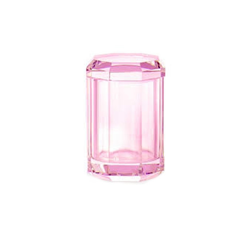 KRBMD/P Crystall Cotton Pad Jar, Countertop - Pink
