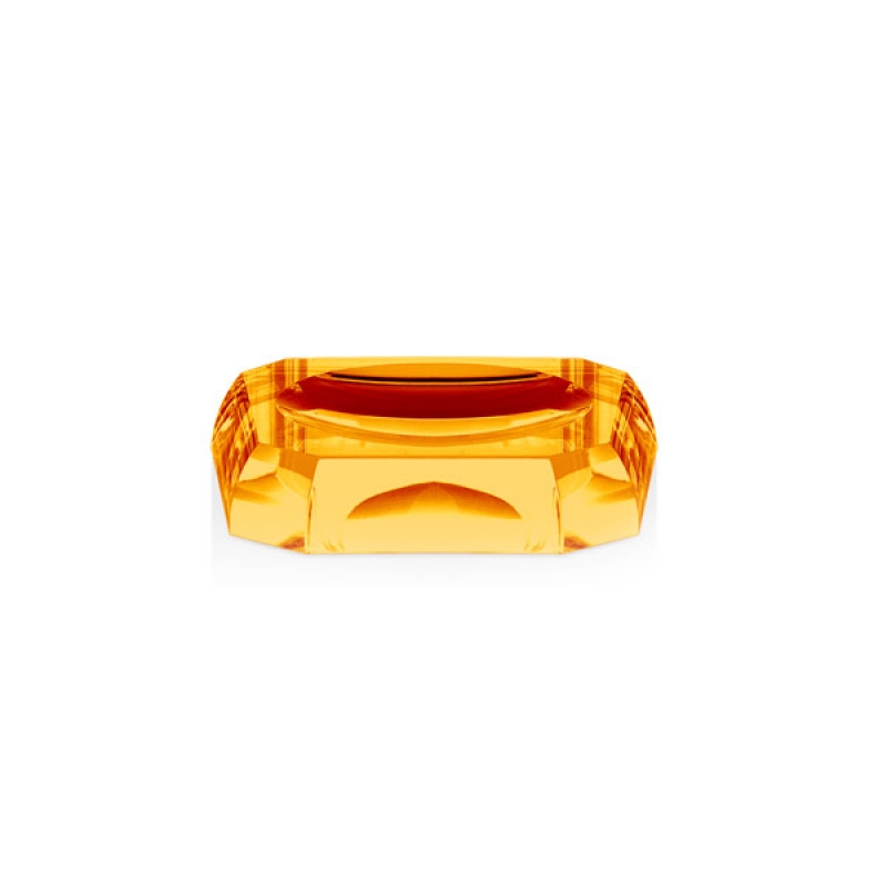 Omega Kristall - KRSTS/A - Crystall Soap Dish, Countertop - Amber