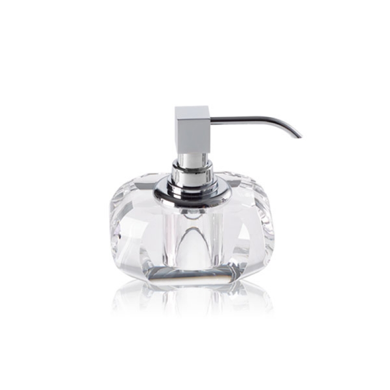 Omega Kristall - KRSSP/CRC - Crystall Soap Dispenser, Countertop - Chrome/Clear