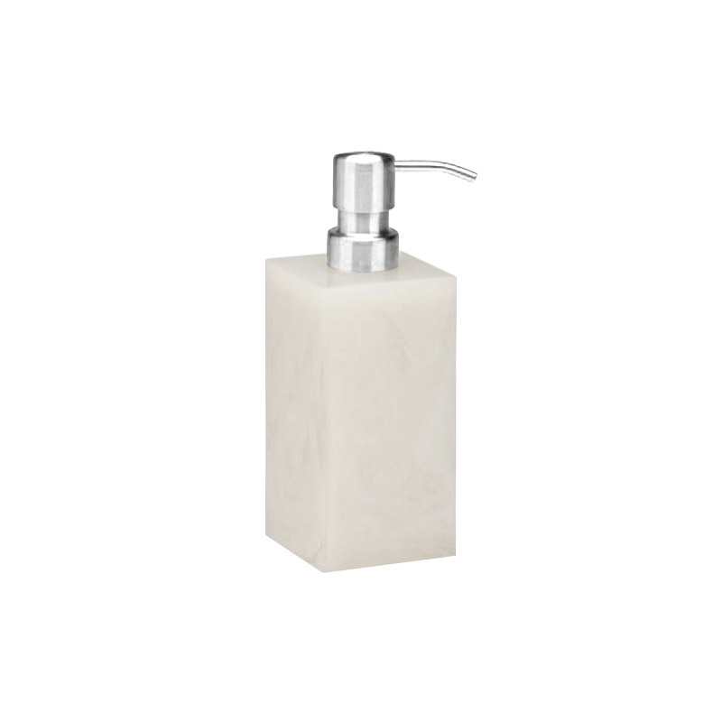 Omega Lal - LAL6006-02/B - Lal Soap Dispenser,square,countertop - White/Chrome