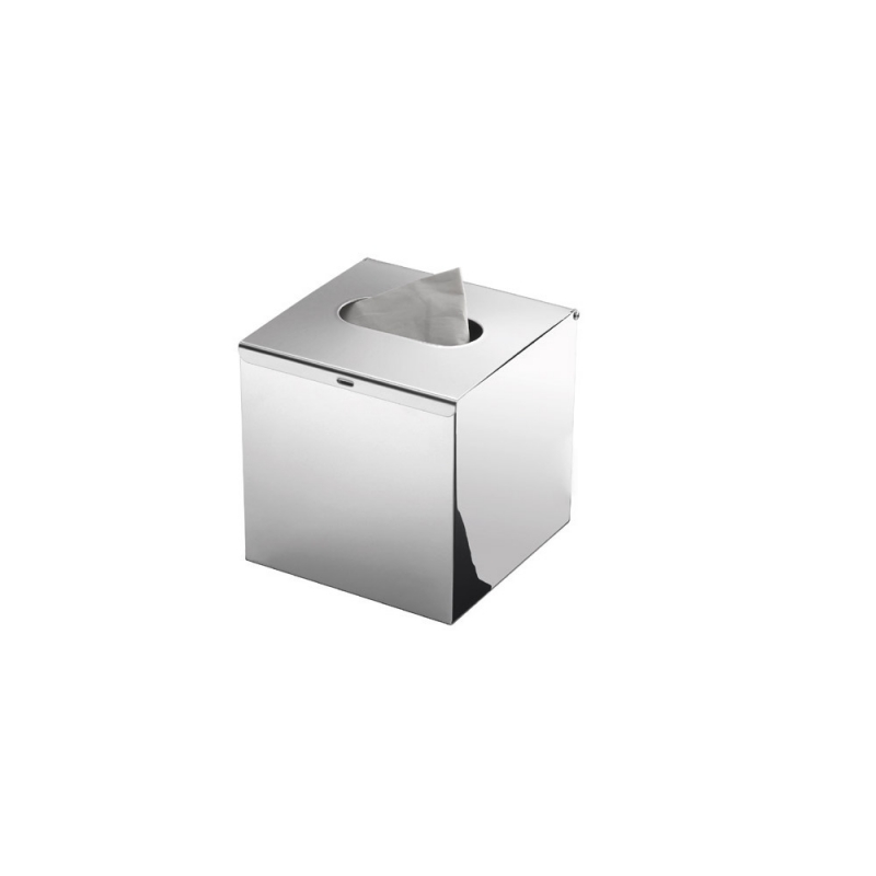 Omega Tissue Boxes - 2002/13 - Tissue Box, Countertop/Wall-Mounted, Square-Stainless Steel Polished