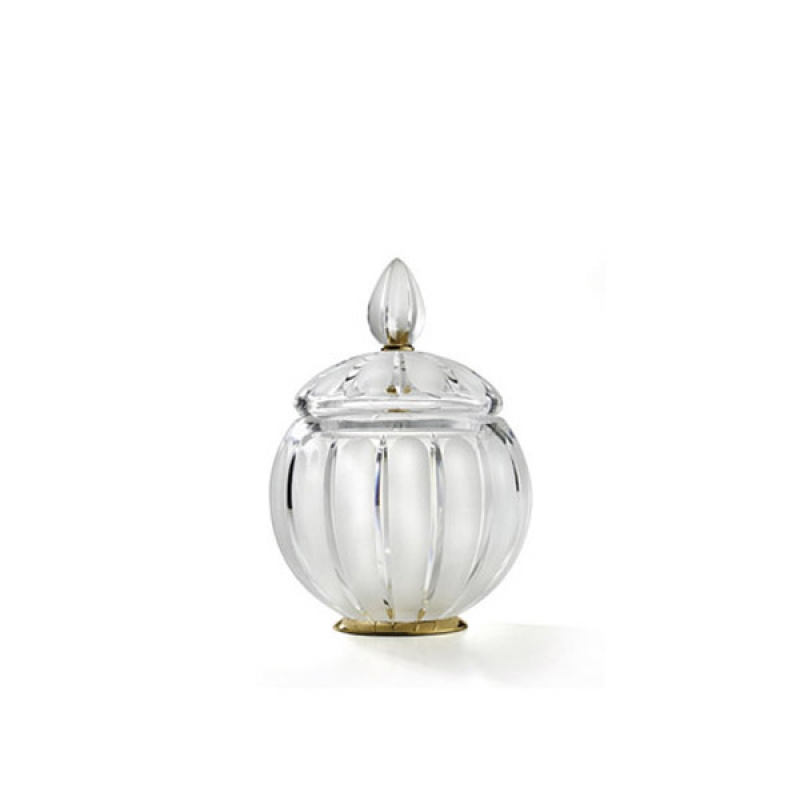 MB49ACR/GD Montblanc Cotton Jar, Countertop - Frosted Glass/Gold