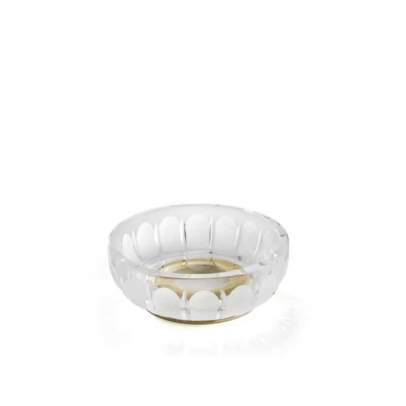 MB01ACR/GD Montblanc Soap Dish, Countertop - Frosted Glass/Gold