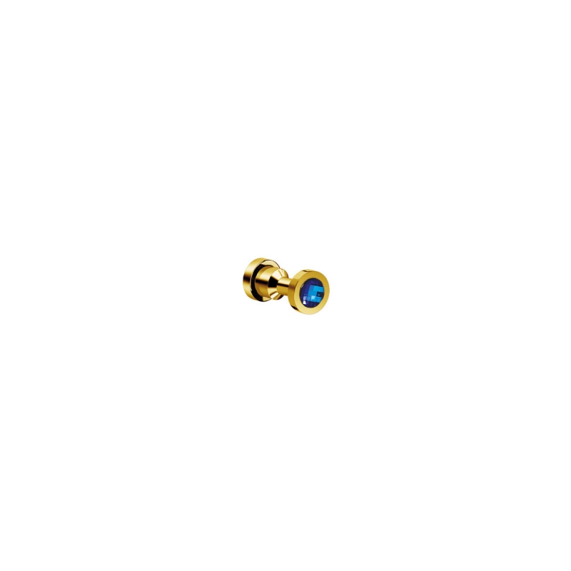86501/OA Moonlight Round Robe Hook - Blue Crystal/Gold