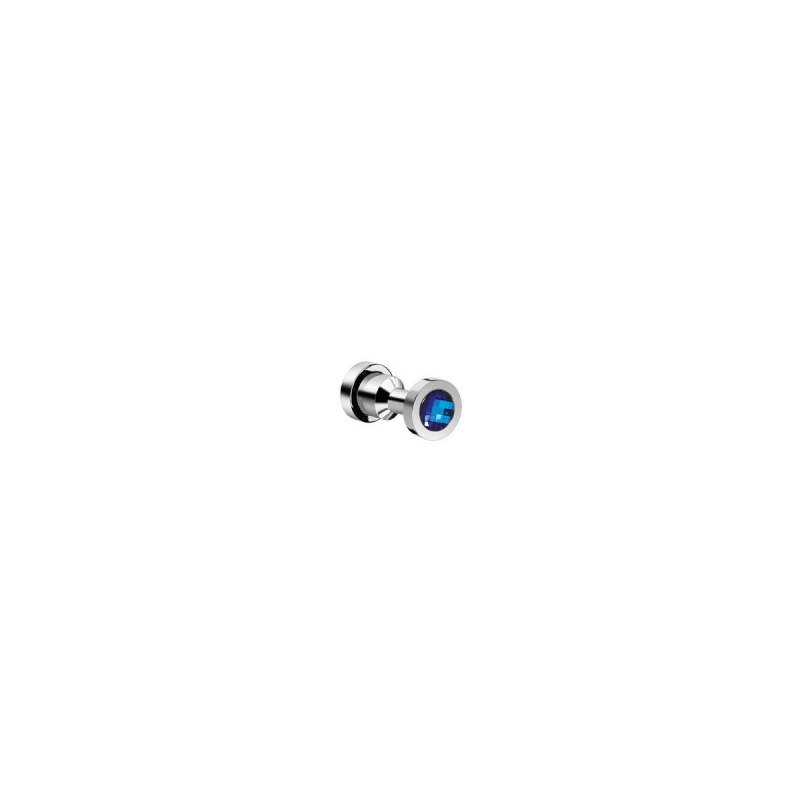 86501/CRA Moonlight Round Robe Hook - Blue Crystal/Chrome