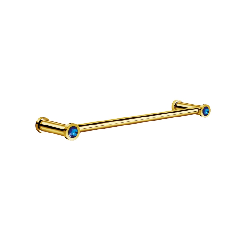 85507/OA Moonlight Round Towel Holder, 31.5cm - Blue Crystal/Gold