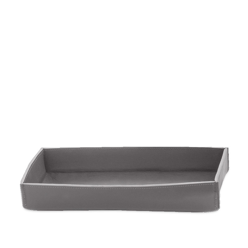 938493 Nappa Tray,Countertop,17xh5x29cm - F.Leather/Gray