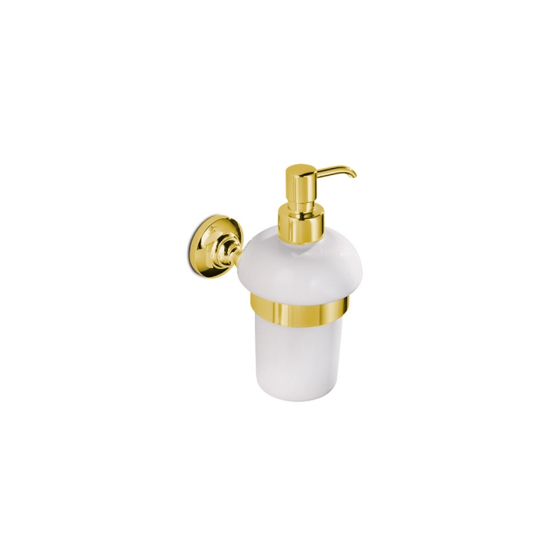 NE01D/GD New England Soap Dispenser - Ceramic/Gold