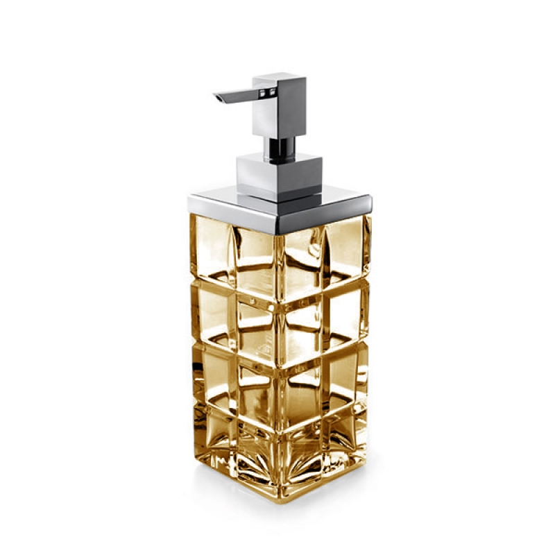 Omega Palace - PA01DAAM/SL - Palace Soap Dispenser, Countertop - Amber/Chrome