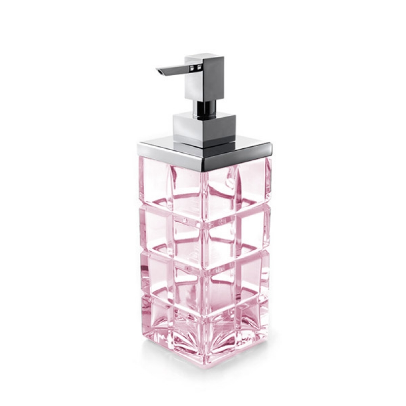 PA01DARO/SL Palace Soap Dispenser, Countertop - Pink/Chrome