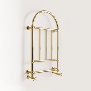 1202/GD Towel Warmer, water input , Dome - Gold