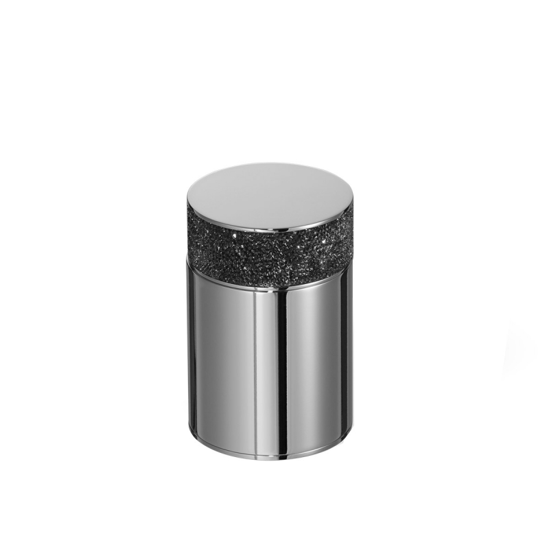 933700 Rocks Cotton Jar, Countertop, h10cm - Chrome