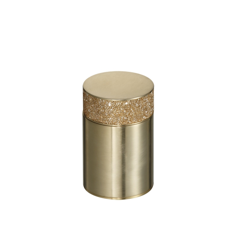 933782 Rocks Cotton Jar, Countertop, h10cm - Matte Gold