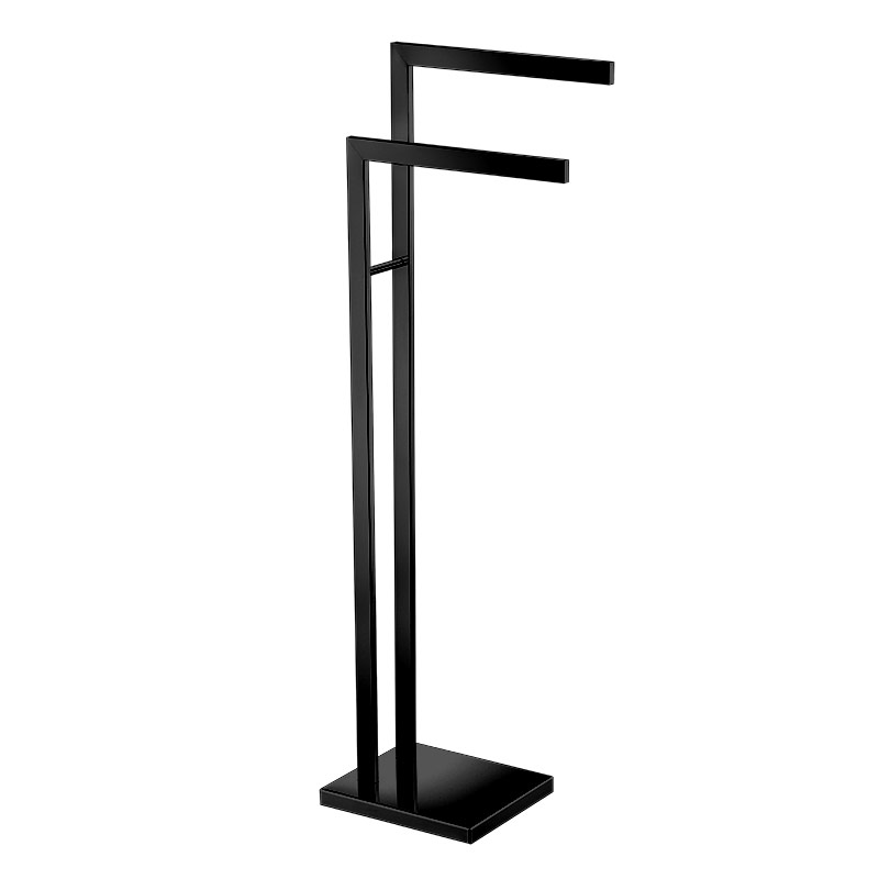 Omega Towel Stand - 0507-M116 - Towel Stand, Double - Matte Black