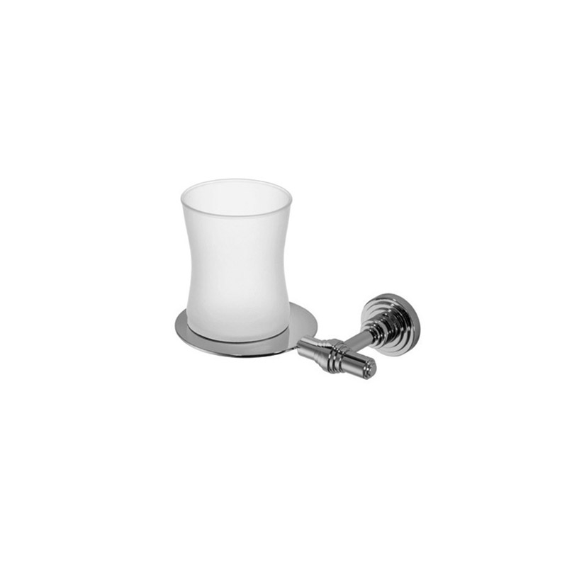 85186M/CR Scala Tumbler Holder - Frosted Glass/Chrome
