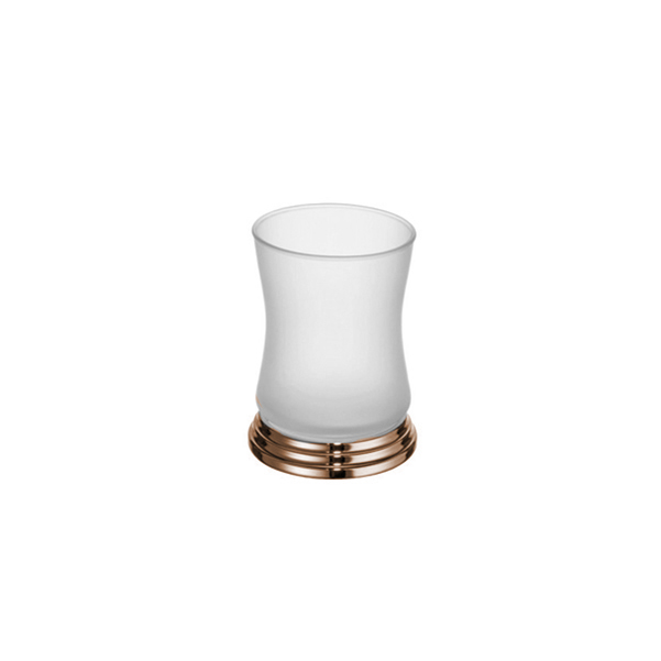 94178M/OW Scala Tumbler Holder, Countertop - Frosted Glass/Polished Bronze