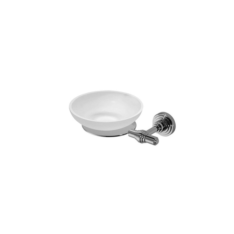 85187M/CR Scala Soap Dish - Frosted Glass/Chrome