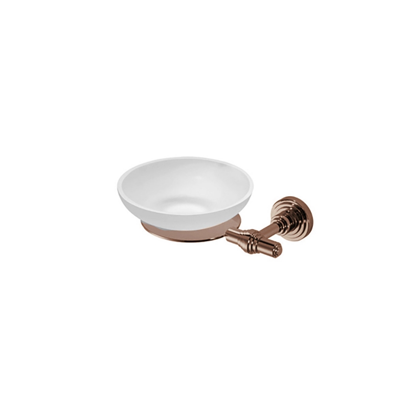85187M/OW Scala Soap Dish - Frosted Glass/Polished Bronze