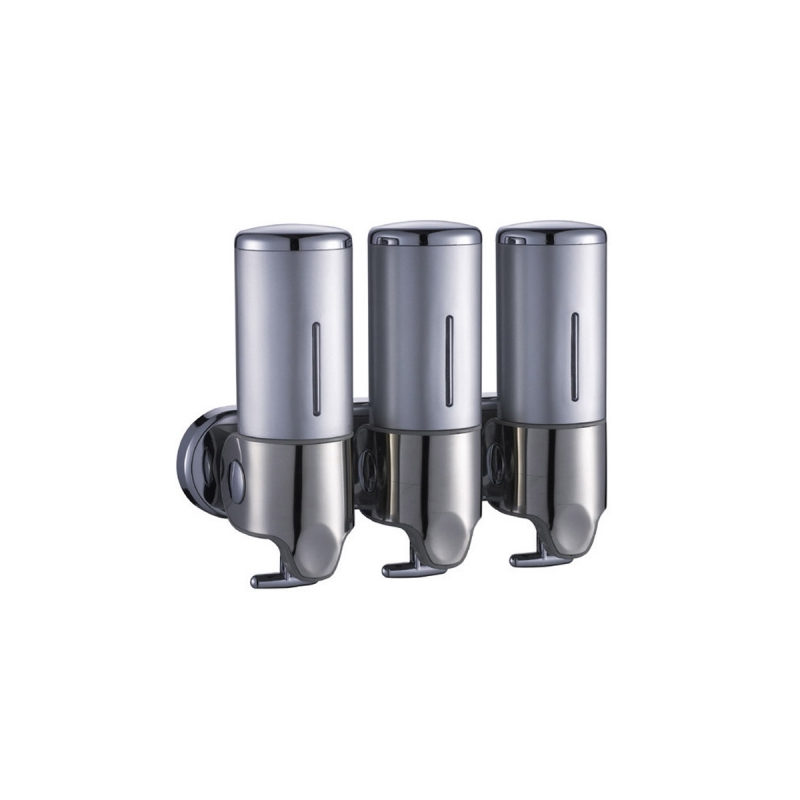 80013 Soap Dispenser Triple, 0.50lt x 3 - Stainless Steel