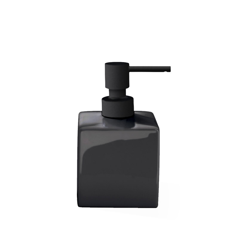 Omega Porselen - 843963 - Soap Dispenser,Porcelain - Black