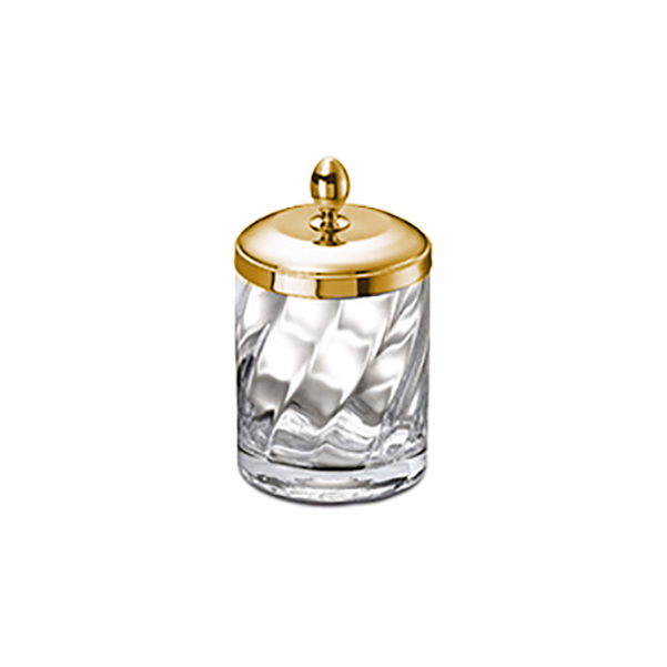 88801/O Spiral Cotton Jar, Countertop - Gold