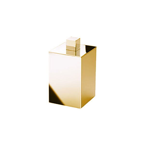 88413/O Square Cotton Jar, Countertop, Metal - Gold