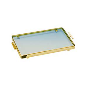Omega Trays - 51420/O - Tray, Countertop-Glass/Gold