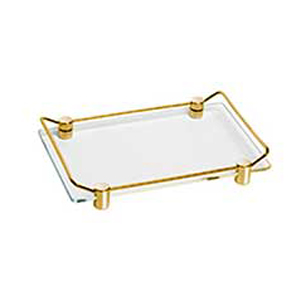 Omega Trays - 51426/O - Tray, Countertop - Glass/Gold
