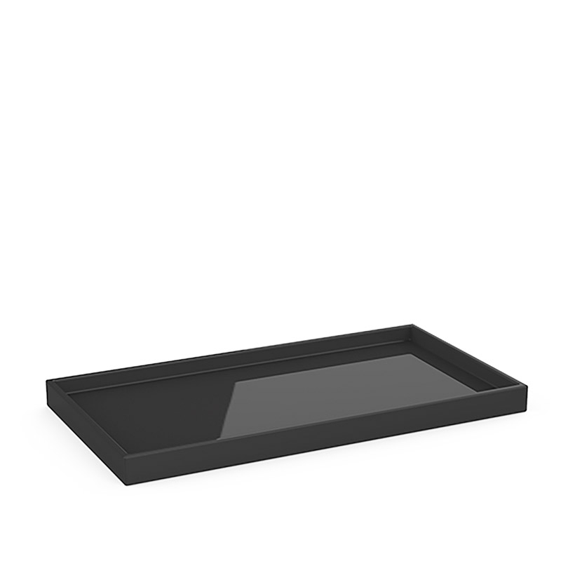 Omega Porselen - 863760 - Tray,Porcelain Countertop,30xh2x16cm - Black
