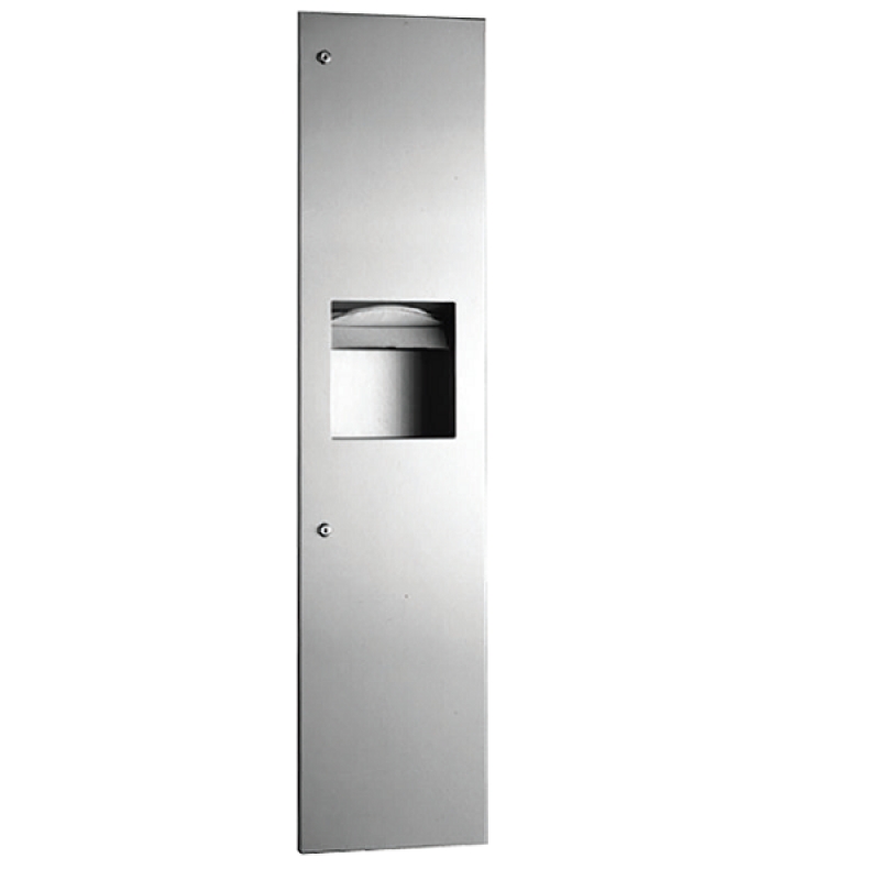 B-38034 Trimline Towel Dispenser + Paper Bin, Recessed, 14lt - Stainless Steel