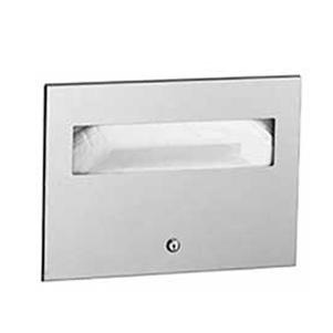 B-3013 Trimline Toilet Seat Cover Dispenser, Recessed - Stainless Steel