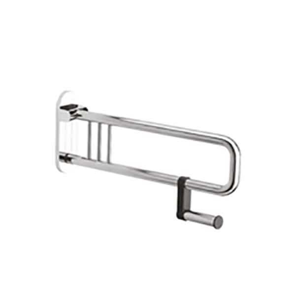 Omega Handles - 6058-75/13 - Grab Bar with Toilet Roll Holder-Chrome
