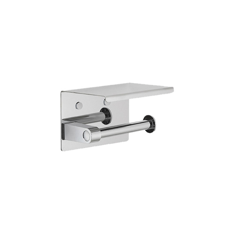 2839/13 Toilet Roll Holder with Shelf 304K - Stainless Steel Polished