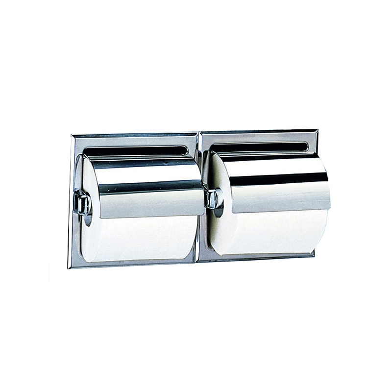 Omega Toilet Paper Holders - PHA6003-065/P - Double Toilet Paper Holder,Buil-in - Polished / S.Steel
