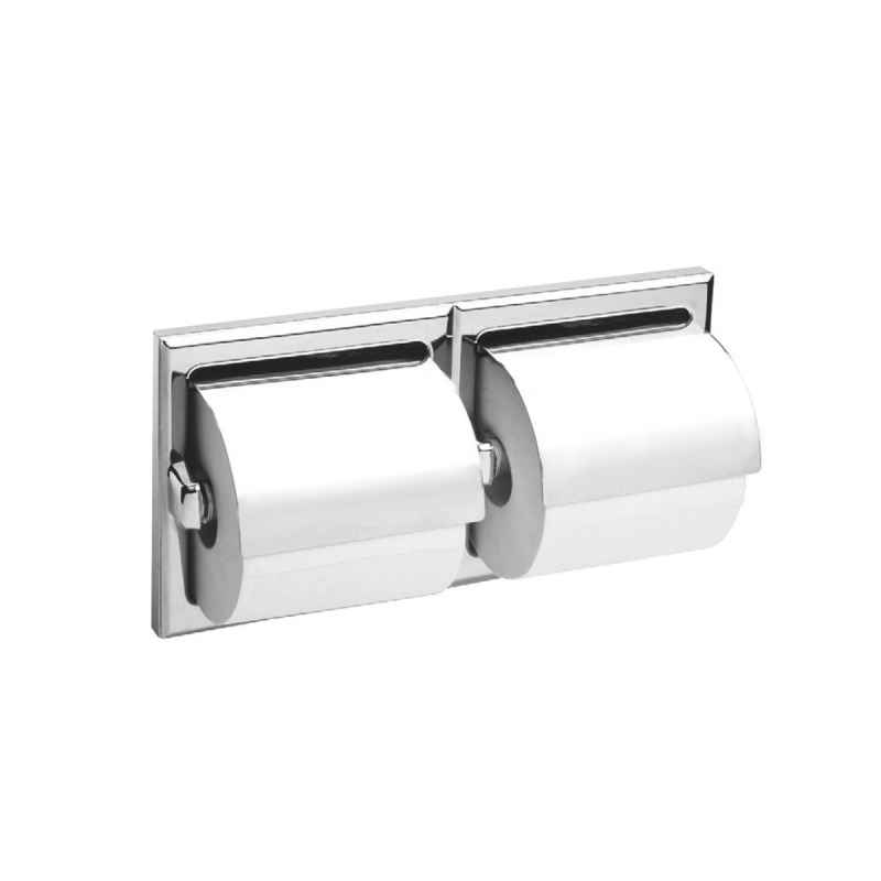 Omega Toilet Paper Holders - W699/M - Toilet Roll Holder, Double, Recessed - Stainless Steel