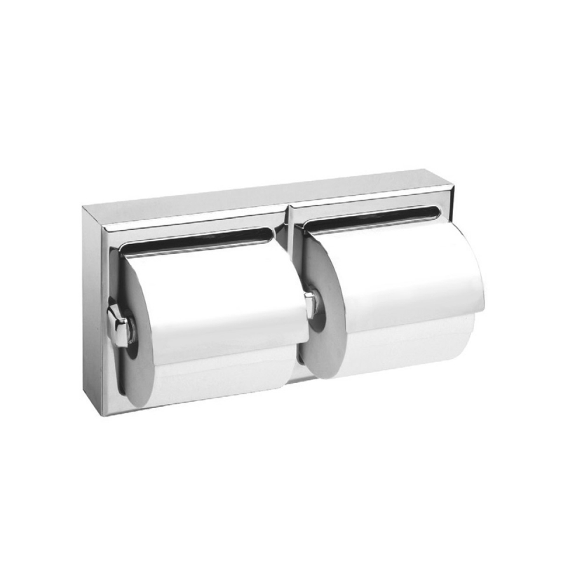 Omega Toilet Paper Holders - W6999/M - Toilet Roll Holder, Double, Surface-mounted - Stainless Steel