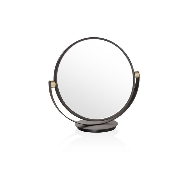 Omega Makyaj / Tıraş Aynaları - 122941 - Vanity Ayna,Tezgah Üstü,Çift Yönlü-Koyu Bronz/Mat Altın