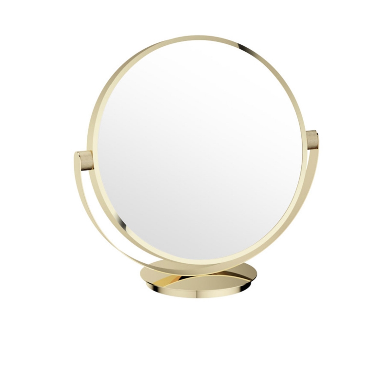 Omega Mirrors - 122920 - Vanity Mirror, Countertop, Double Sided - Gold